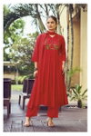 Gulmohar By Ossm Mal Chanderi Kurti With Bottom Dupatta Suppliers In India